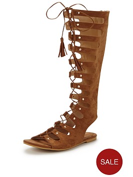 V by Very Jefferson High Leg Gladiator Sandal | littlewoods.com