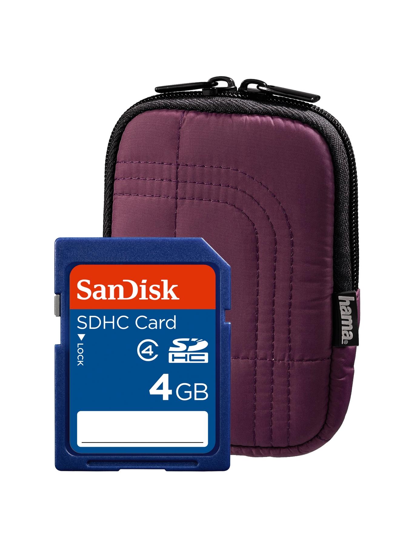 4Gb SD Memory Card and Camera Case - Purple 4Gb SD Memory Card and Camera Case - Purple