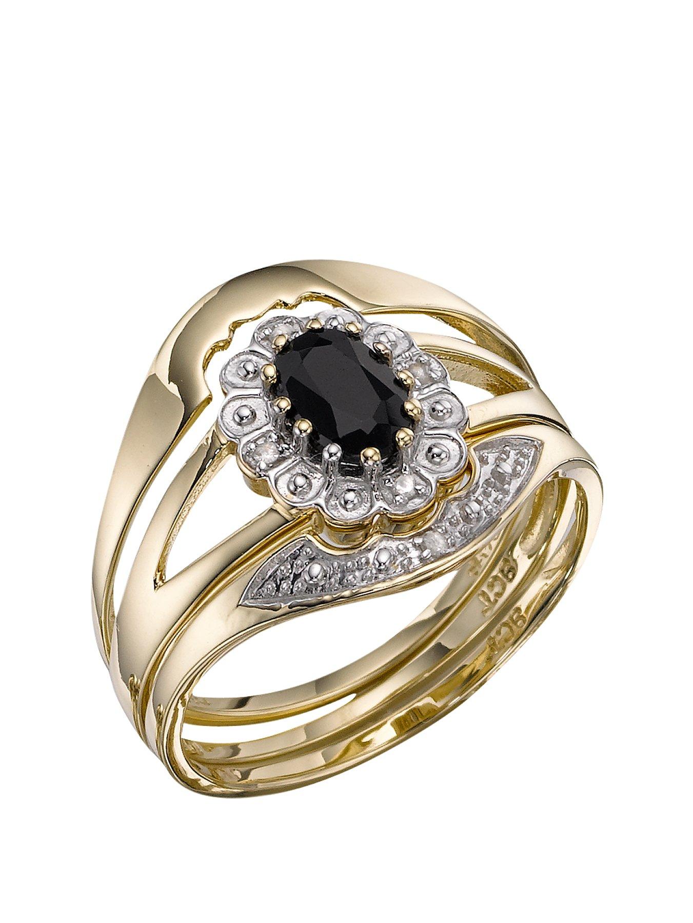 9 Carat Yellow Gold Sapphire and Diamond Bridal Set 9 Carat Yellow Gold Sapphire and Diamond Bridal Set