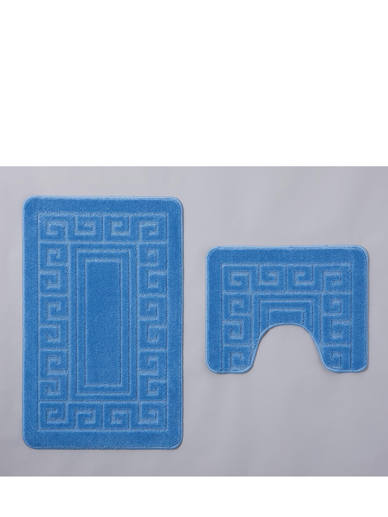Greek Key Bath Mat and Pedestal Set (2-Piece Set), Cream,Blue,Pink,Grey,Green,Red Greek Key Bath Mat and Pedestal Set (2-Piece Set), Cream,Blue,Pink,Grey,Green,Red