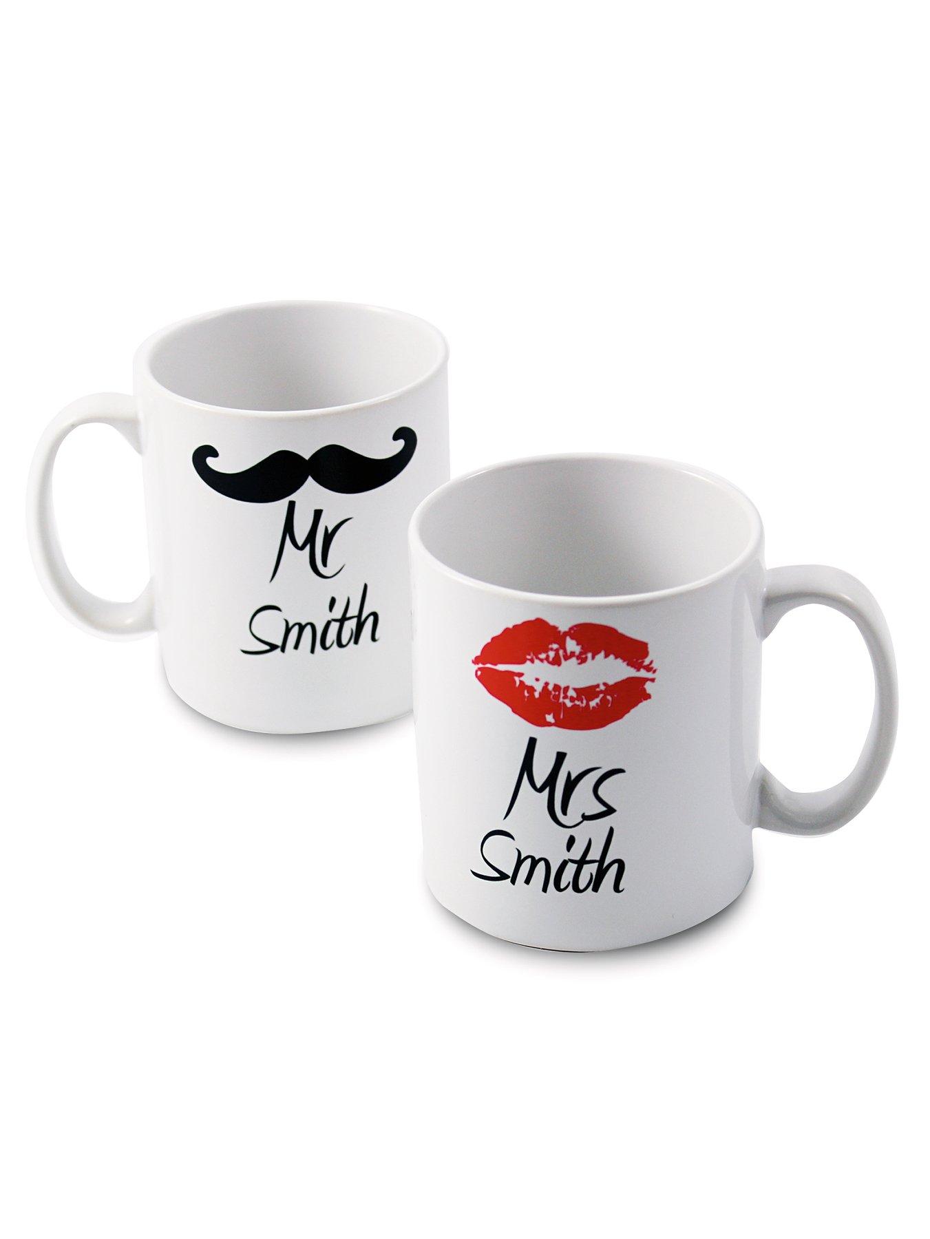 Personalised Mr and Mrs Mugs Personalised Mr and Mrs Mugs