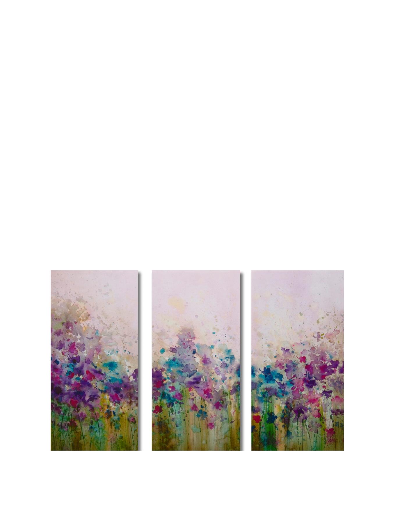 Meadow Watercolour Picture On Canvas (3-piece set) Meadow Watercolour Picture On Canvas (3-piece set)