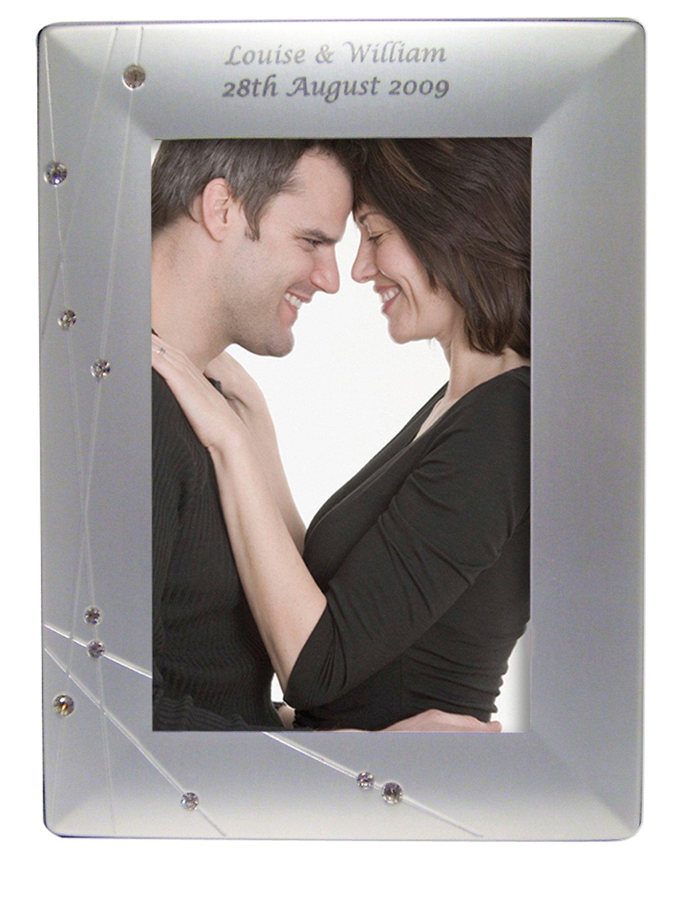 Personalised Diamante Swirl Photo Frame Personalised Diamante Swirl Photo Frame