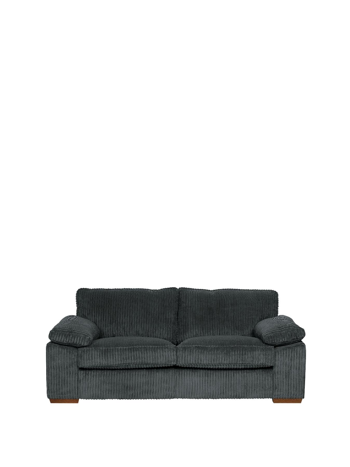 Gladstone 3-Seater Fabric Sofa, Charcoal,Cream,Chocolate Gladstone 3-Seater Fabric Sofa, Charcoal,Cream,Chocolate