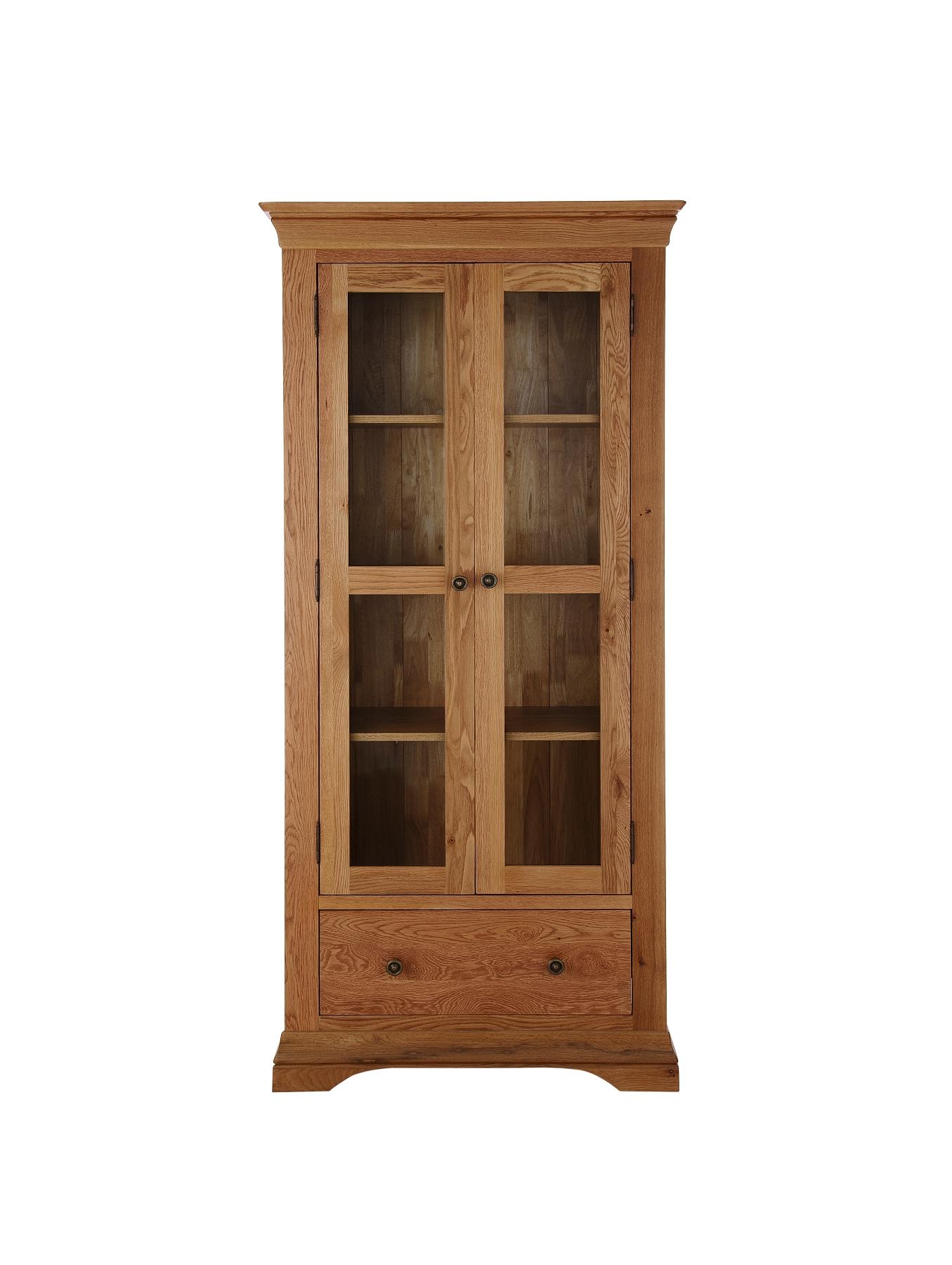 Constance Ready Assembled Solid Oak Display Cabinet Constance Ready Assembled Solid Oak Display Cabinet