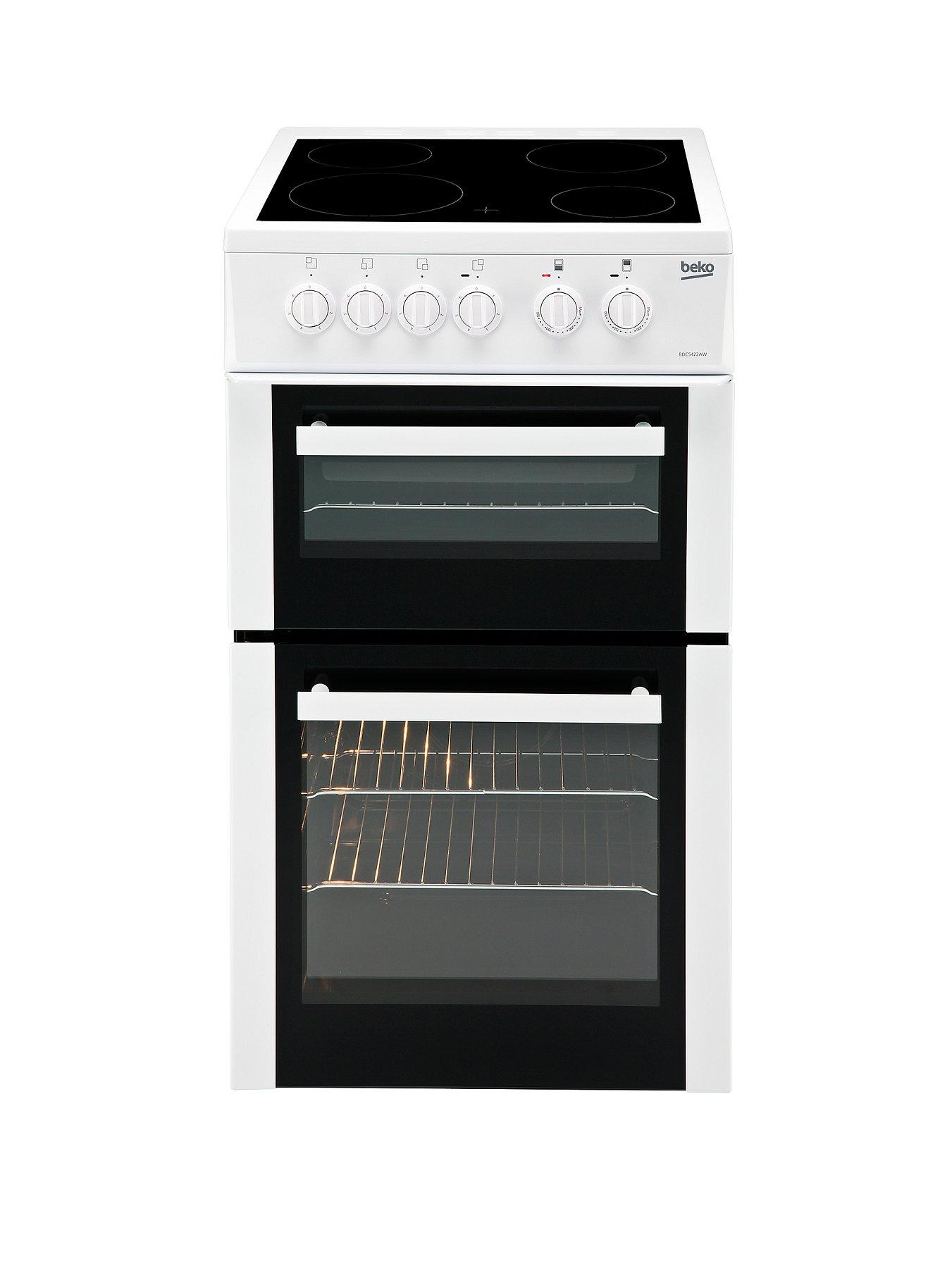 50cm Double Oven Electric Cooker - White 50cm Double Oven Electric Cooker - White