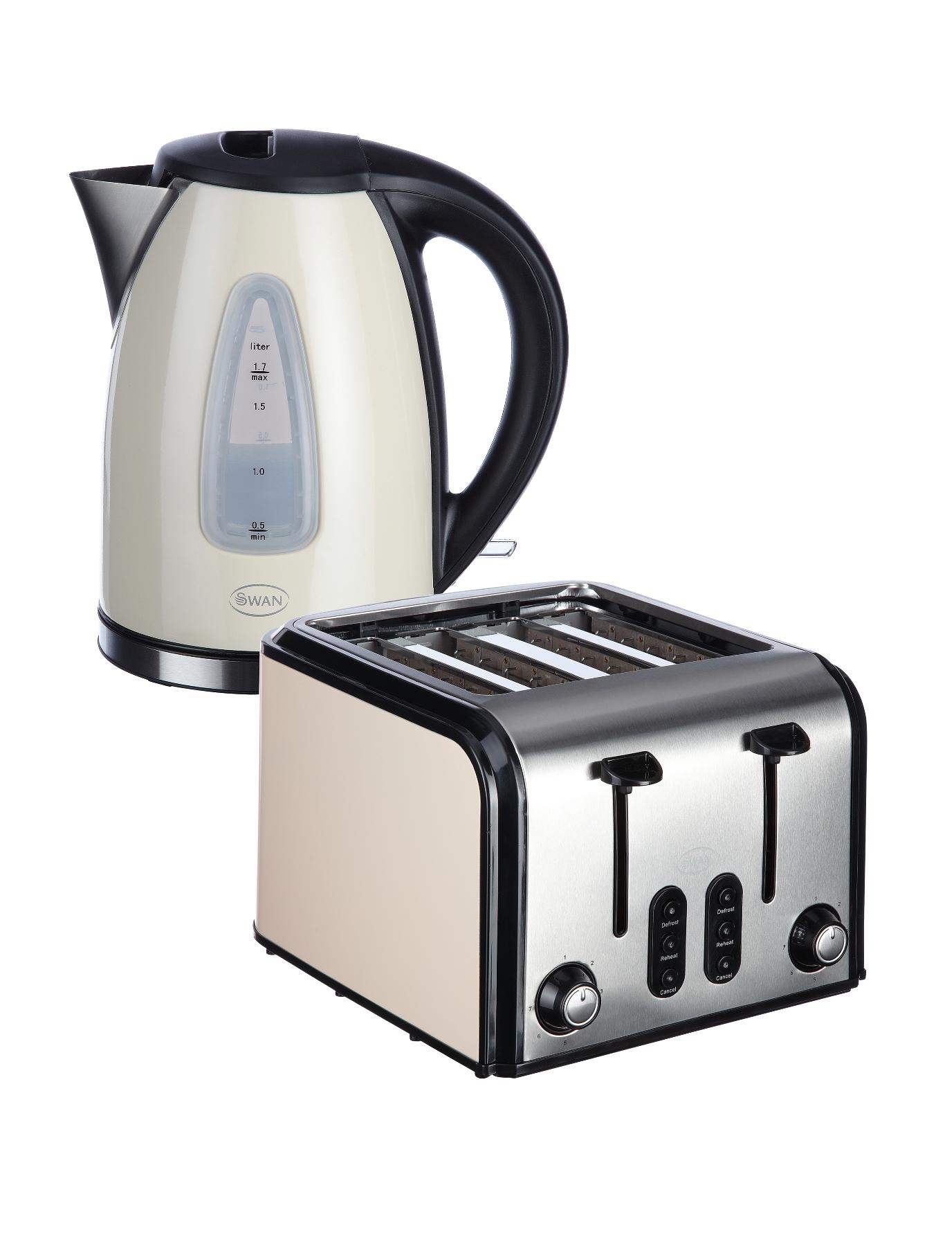 SK13110C/ST70100C Fastboil Kettle and 4 Slice Toaster Pack - Cream SK13110C/ST70100C Fastboil Kettle and 4 Slice Toaster Pack - Cream