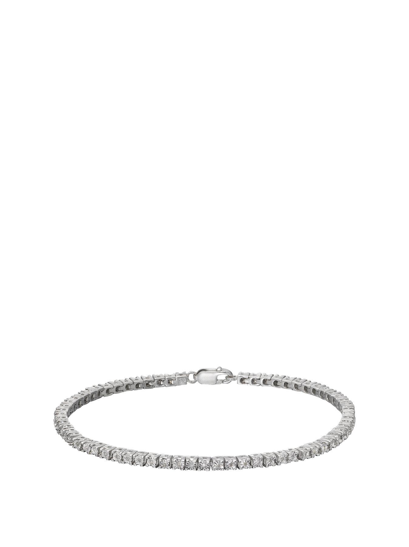 Sterling Silver 25 Point Diamond Tennis Bracelet Sterling Silver 25 Point Diamond Tennis Bracelet