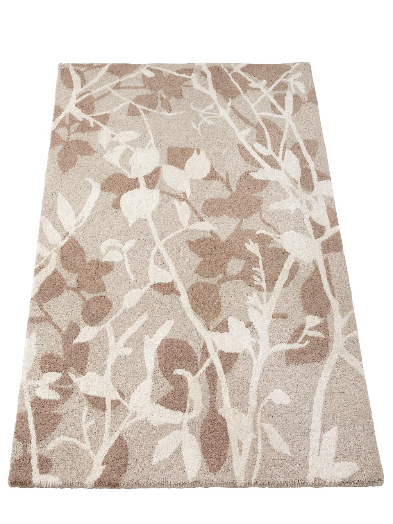 Silhouette Leaf Wool Rug, Chartreuse,Red Silhouette Leaf Wool Rug, Chartreuse,Red
