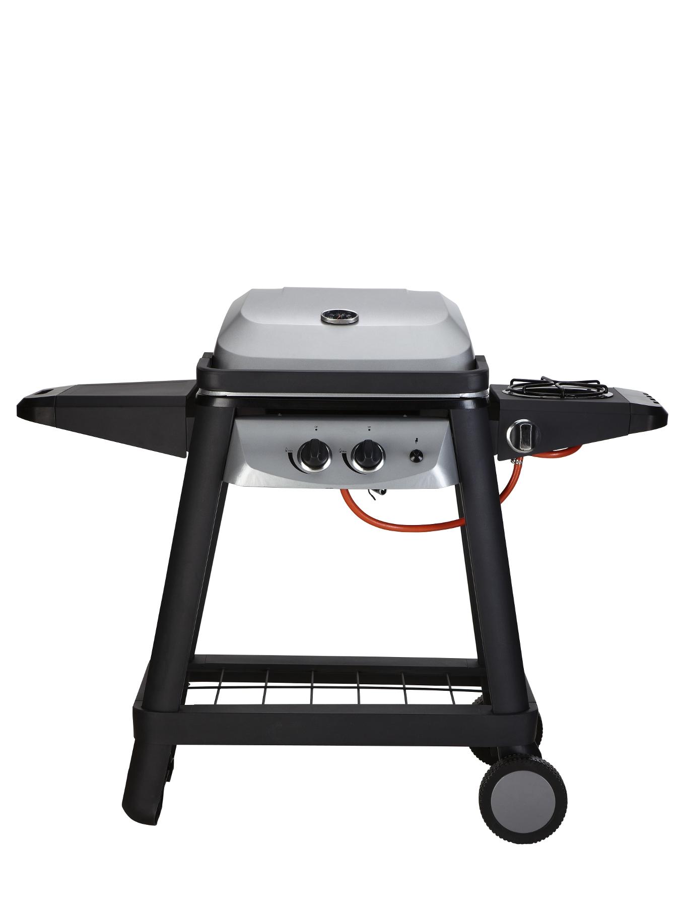 Two Burner Gas BBQ with Side Burner with Warming Rack Two Burner Gas BBQ with Side Burner with Warming Rack