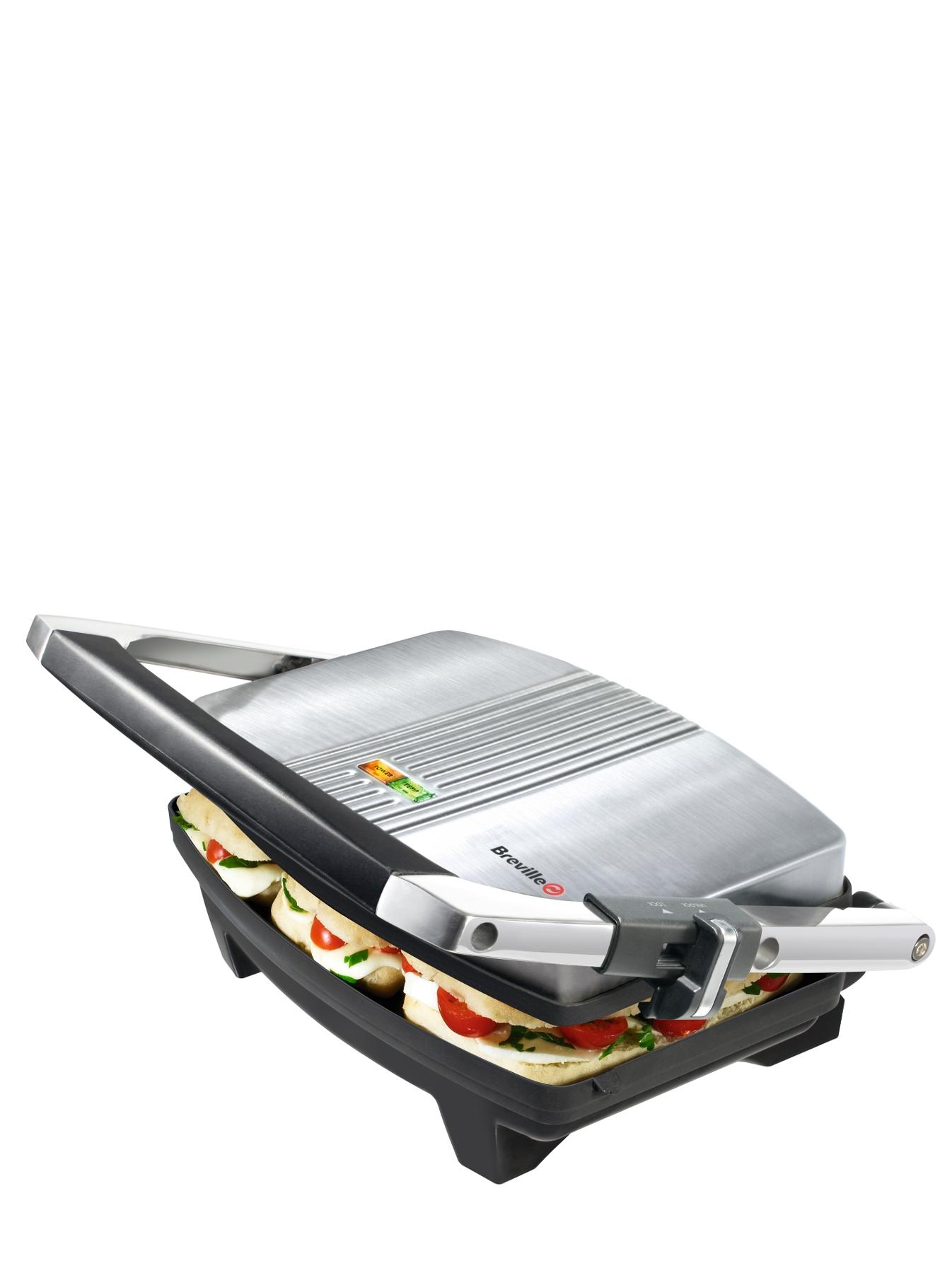 VST025 3 Portion Cafe-Style Sandwich Press - Silver VST025 3 Portion Cafe-Style Sandwich Press - Silver