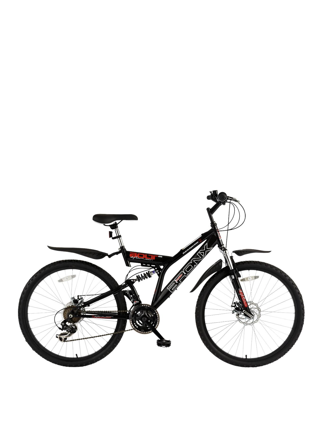 Bolt 18 inch Frame Dual Suspension Mens Mountain Bike Bolt 18 inch Frame Dual Suspension Mens Mountain Bike