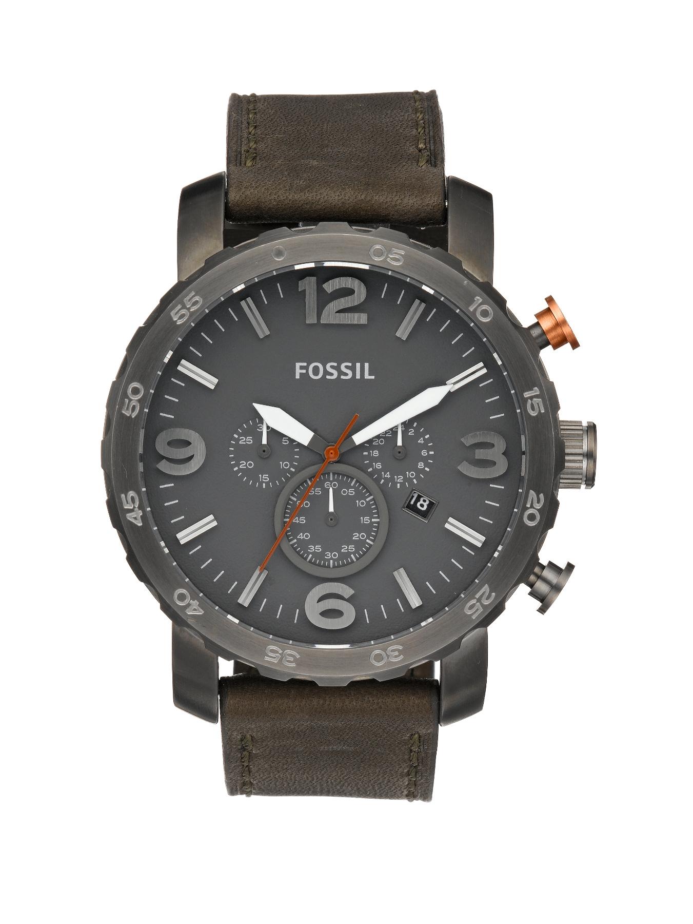Mens Nate Black Dial and Strap Watch Mens Nate Black Dial and Strap Watch