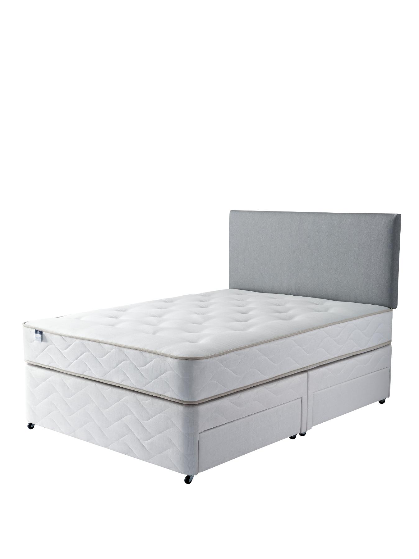 Comfort Classic Deep Quilt Divan Bed - Medium Firm, White,Beige Comfort Classic Deep Quilt Divan Bed - Medium Firm, White,Beige