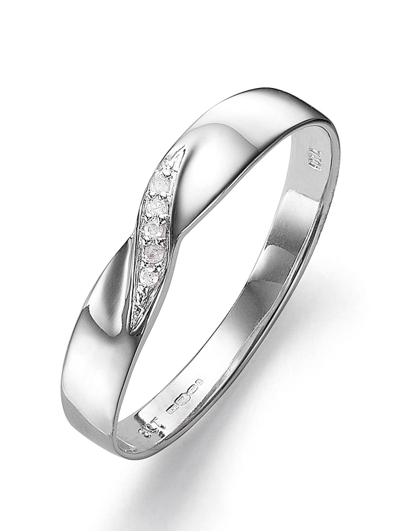 9 Carat White Gold Diamond Set 3mm Wedding Band 9 Carat White Gold Diamond Set 3mm Wedding Band