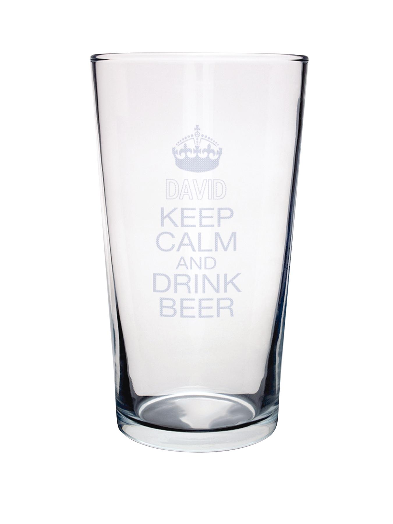 Personalised Keep Calm Pint Glass Personalised Keep Calm Pint Glass