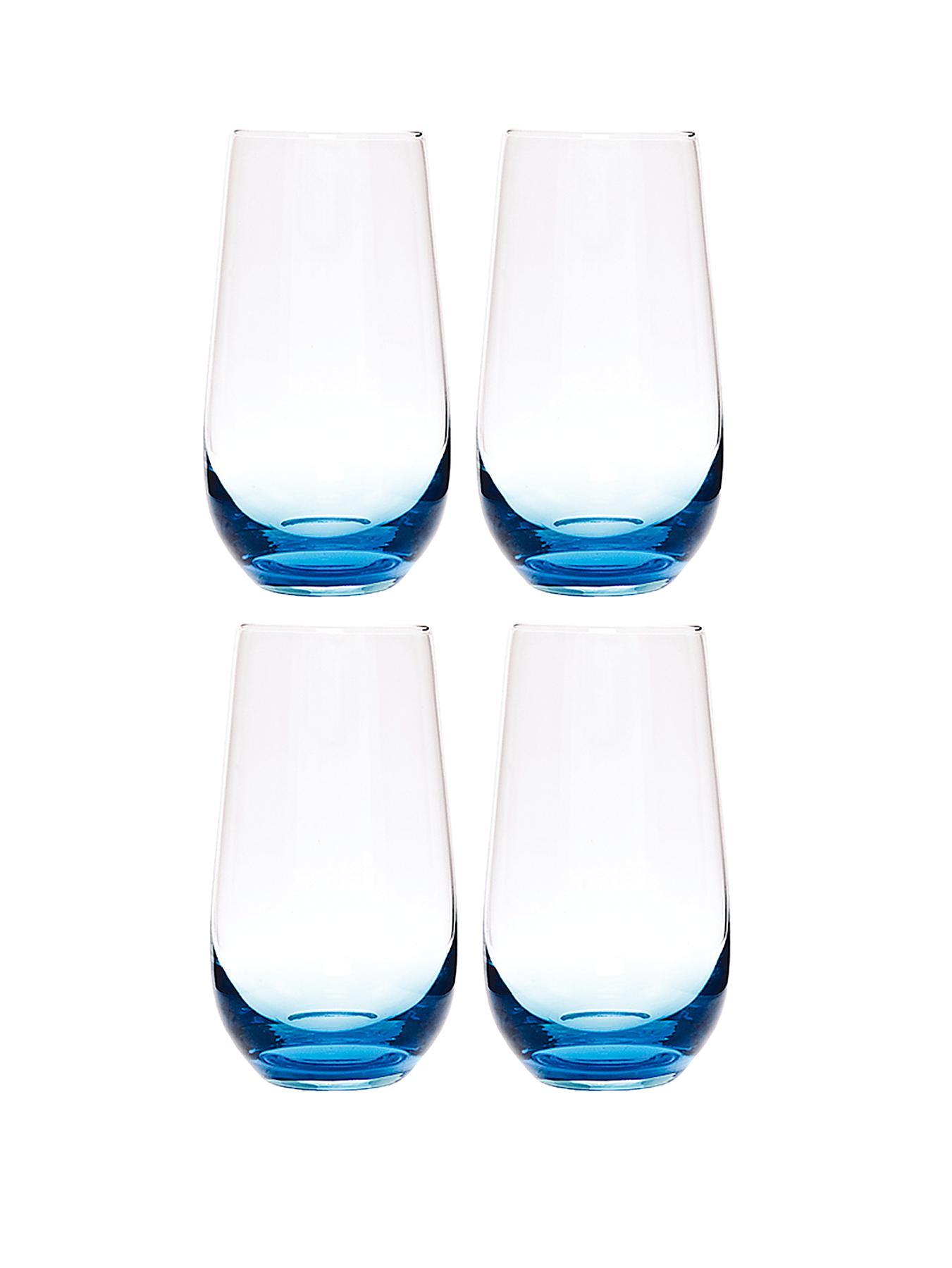 Cook and Dine Tumbler Glasses, Blue,Red Cook and Dine Tumbler Glasses, Blue,Red