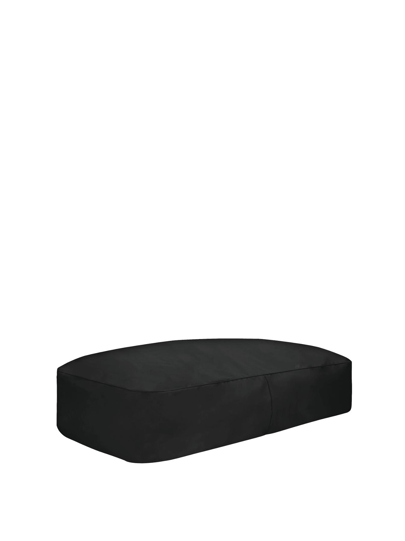 Faux Leather Large Lounger, Chocolate,Black Faux Leather Large Lounger, Chocolate,Black