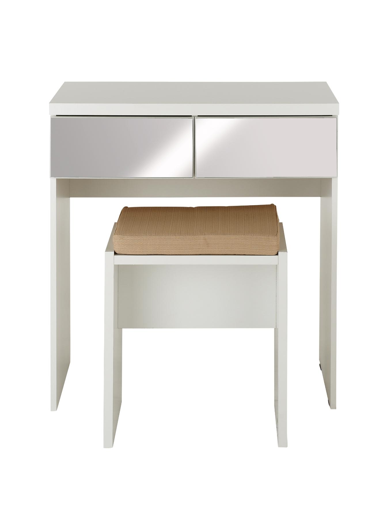 Prague Mirror Dressing Table and Stool, Black,White Prague Mirror Dressing Table and Stool, Black,White