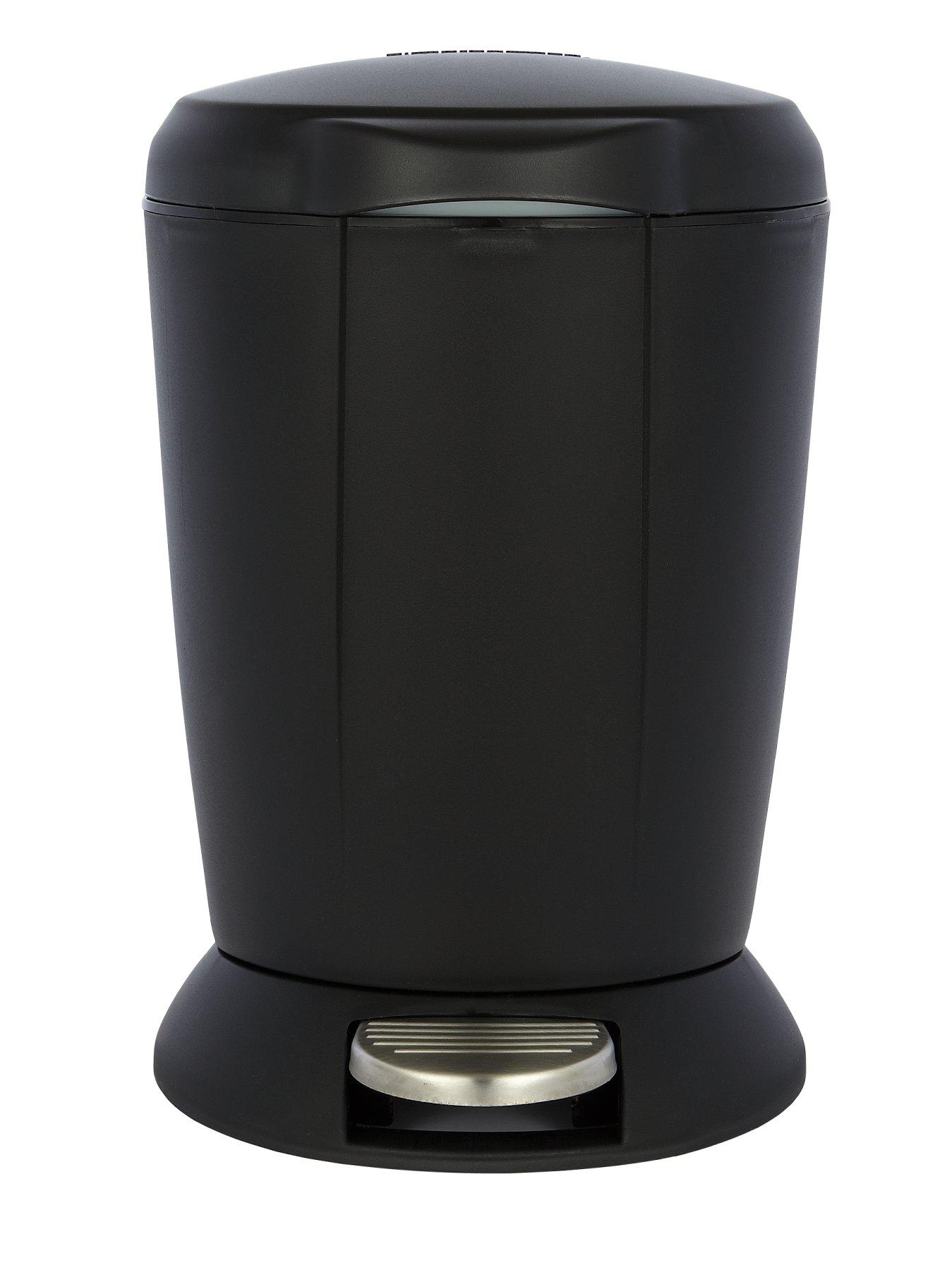 6 Litre Mini Pedal Bin, Black,White 6 Litre Mini Pedal Bin, Black,White