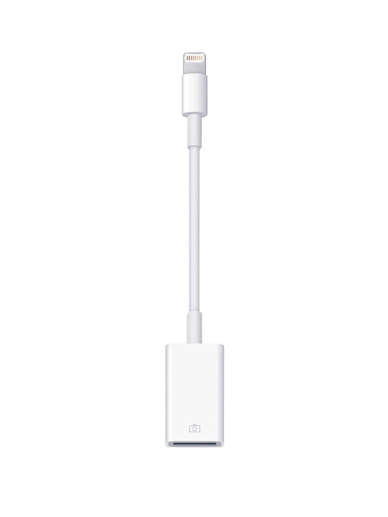 Lightning to USB Camera Adapter, White Lightning to USB Camera Adapter, White