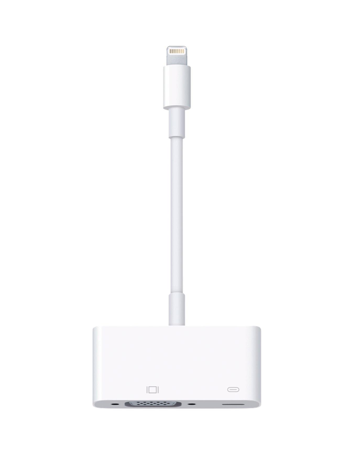 Lightning to VGA Adaptor, White Lightning to VGA Adaptor, White