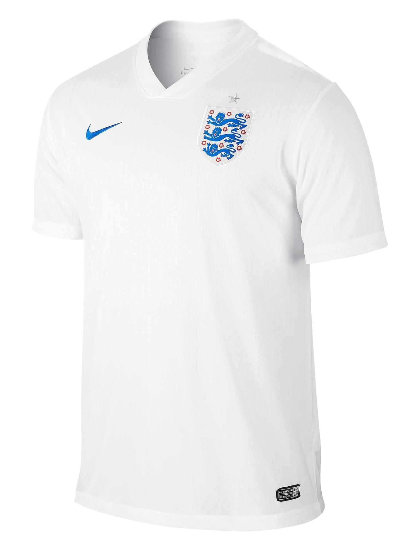 England 2014/15 Mens Home Short Sleeved Shirt, White England 2014/15 Mens Home Short Sleeved Shirt, White