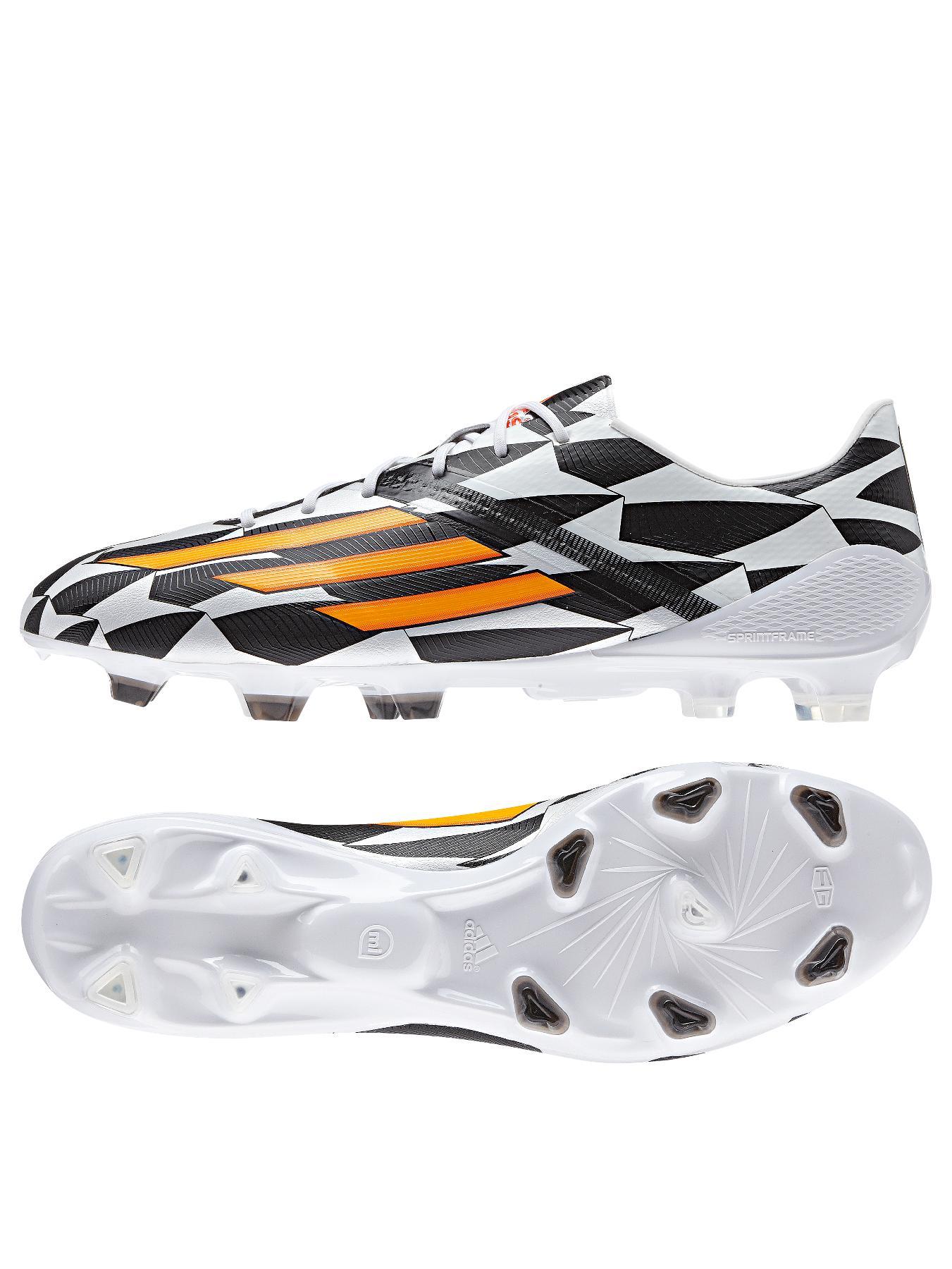 Mens F50 adizero Firm Ground Battle Pack Football Boots, White Mens F50 adizero Firm Ground Battle Pack Football Boots, White