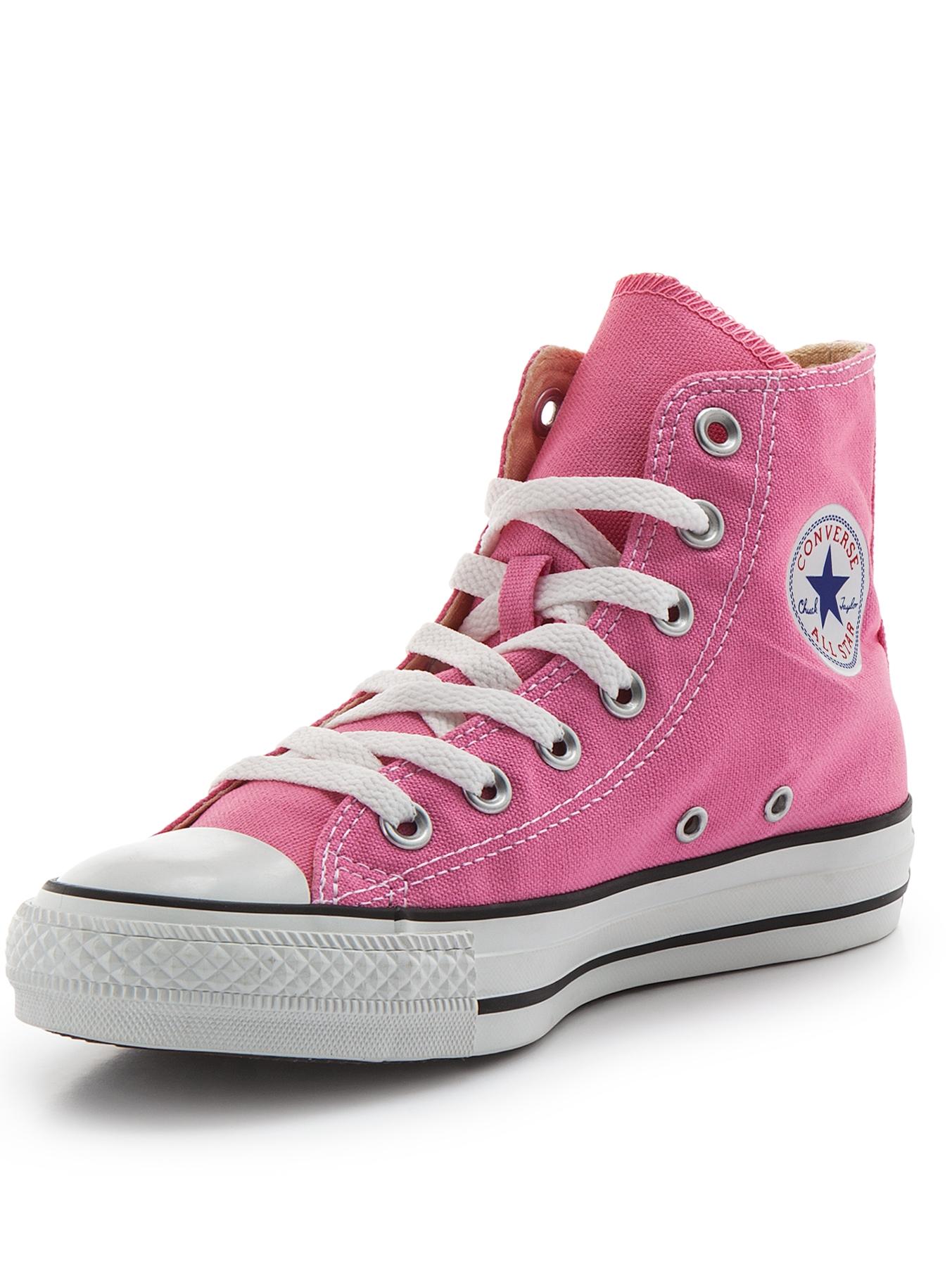 Chuck Taylor All Star Canvas Hi-Top Plimsolls, Pink Chuck Taylor All Star Canvas Hi-Top Plimsolls, Pink