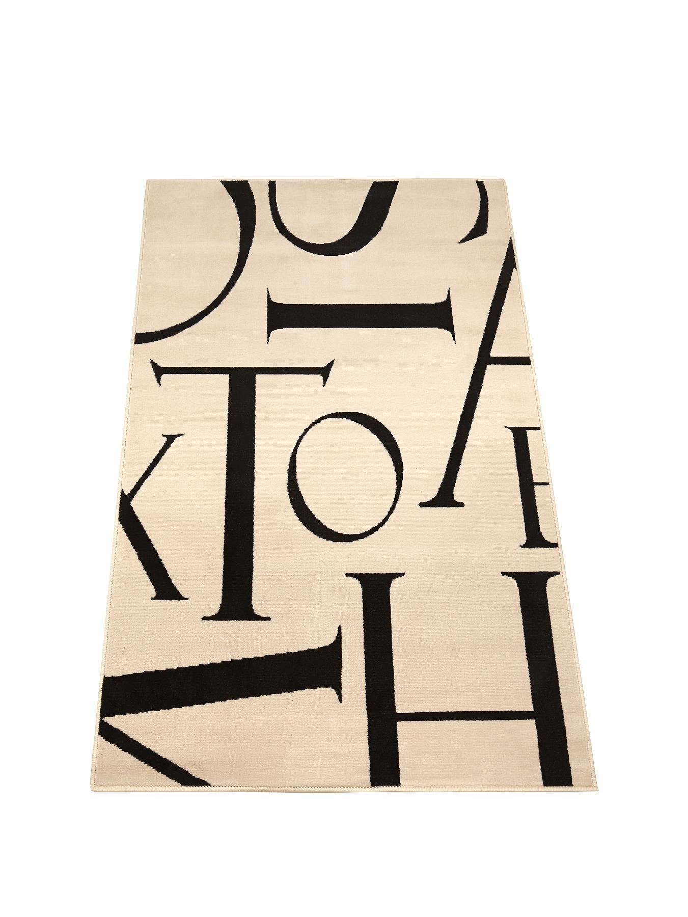 Alpha Rug, Black Alpha Rug, Black