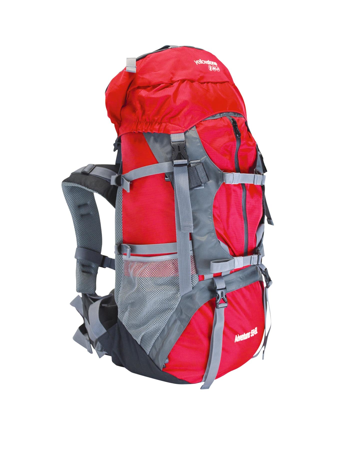 Adventurer 55 + 5-Litre Ruck Sack - Red/Grey Adventurer 55 + 5-Litre Ruck Sack - Red/Grey