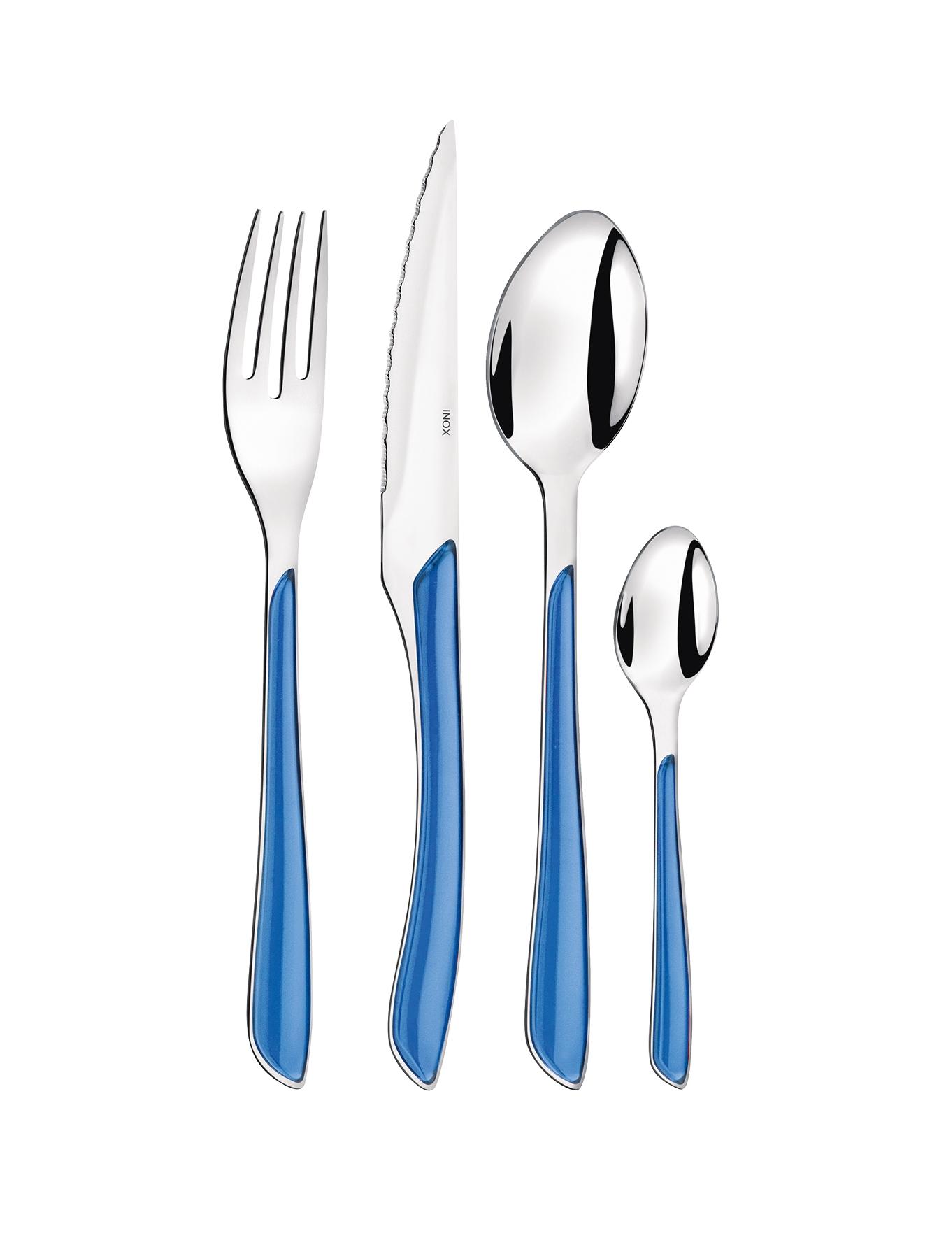 24-Piece Colourful Eclat Cutlery Set - Blue 24-Piece Colourful Eclat Cutlery Set - Blue