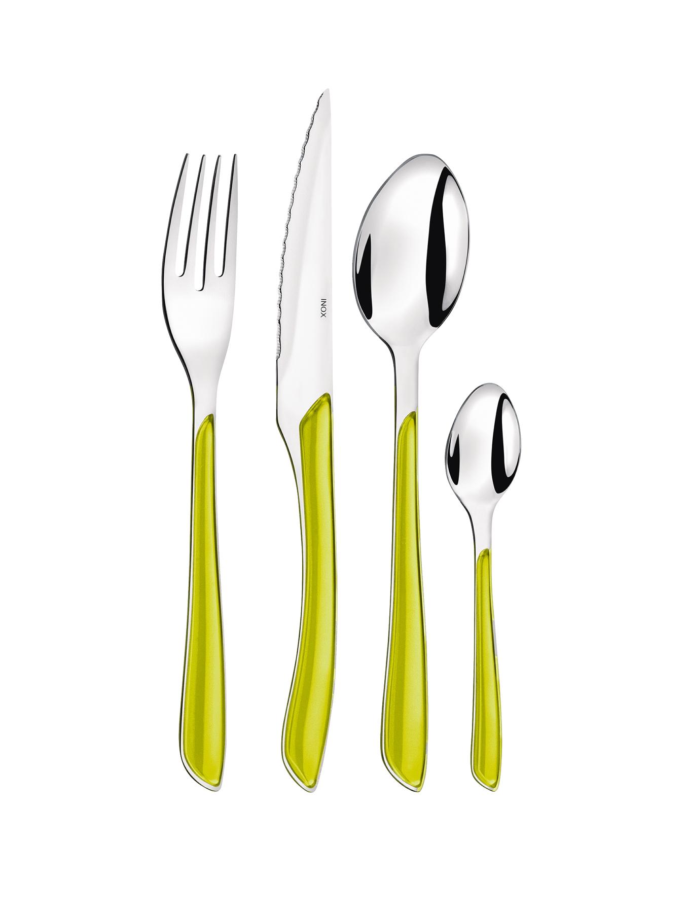 24-Piece Colourful Eclat Cutlery Set - Green 24-Piece Colourful Eclat Cutlery Set - Green