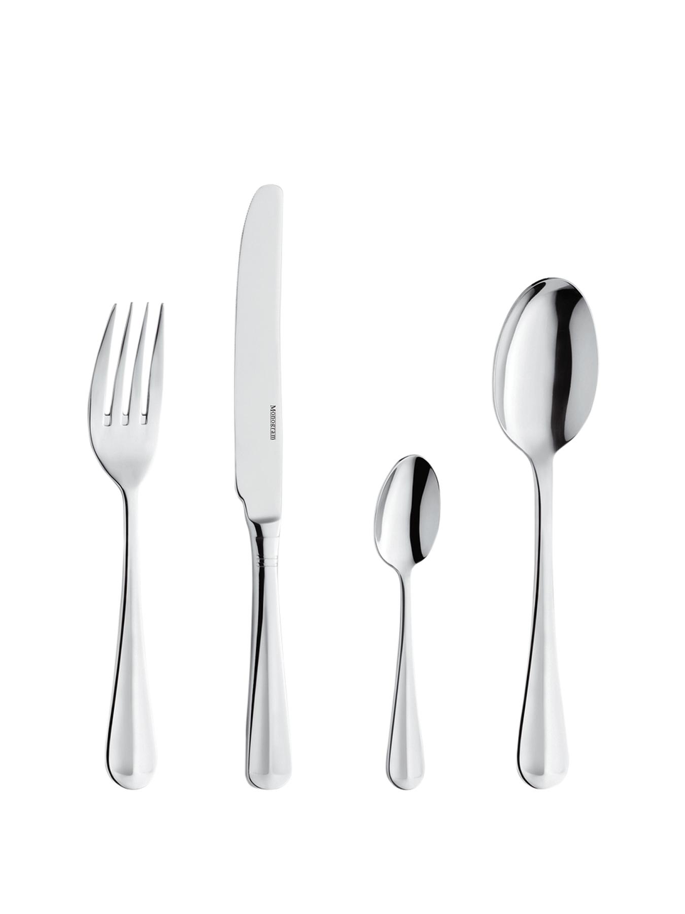 Monogram 24 Piece Rattail Cutlery Set Monogram 24 Piece Rattail Cutlery Set