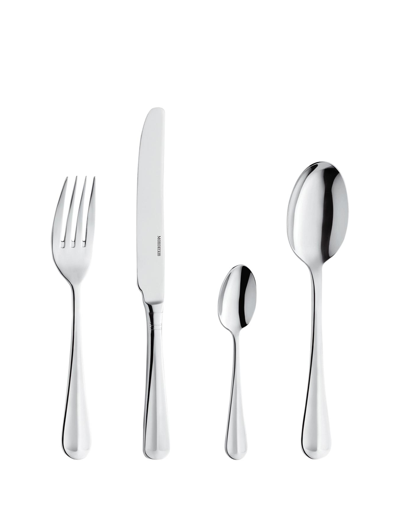 Monogram 32-Piece Rattail Cutlery Set Monogram 32-Piece Rattail Cutlery Set