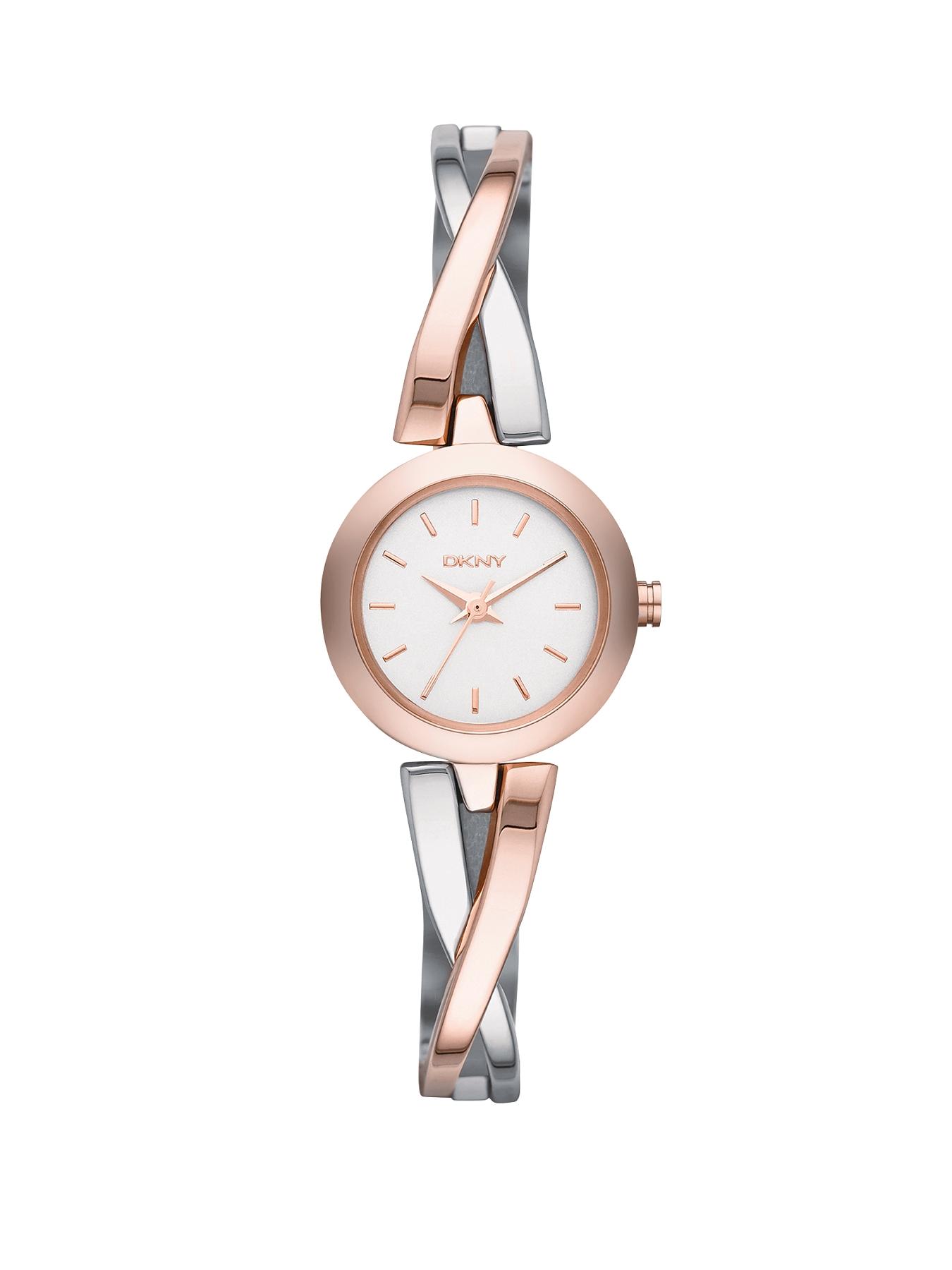 Crosswalk Stainless Steel and Rose Gold-Tone Ladies Watch Crosswalk Stainless Steel and Rose Gold-Tone Ladies Watch