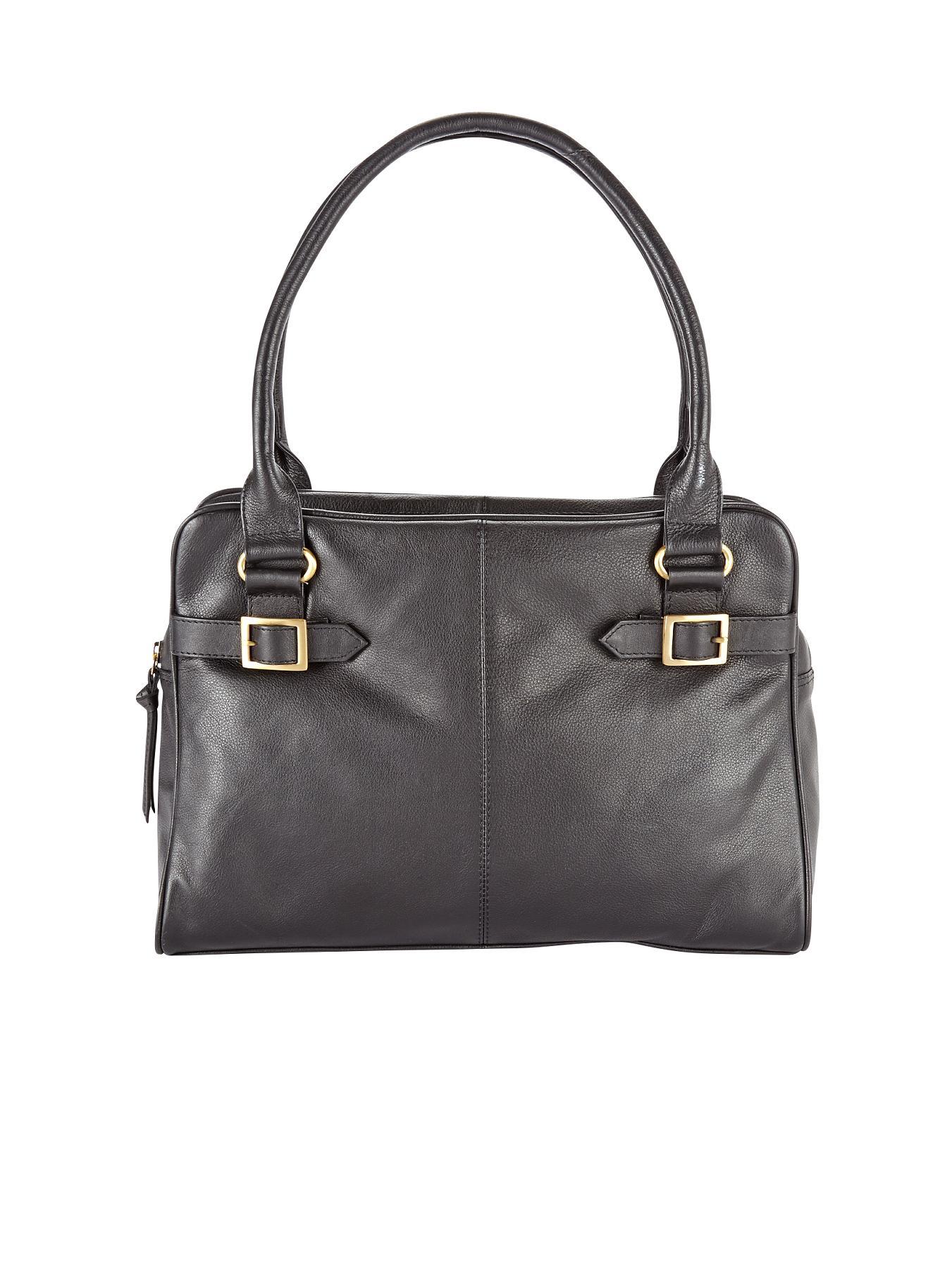 Lesley Leather Shoulder Bag, Black Lesley Leather Shoulder Bag, Black