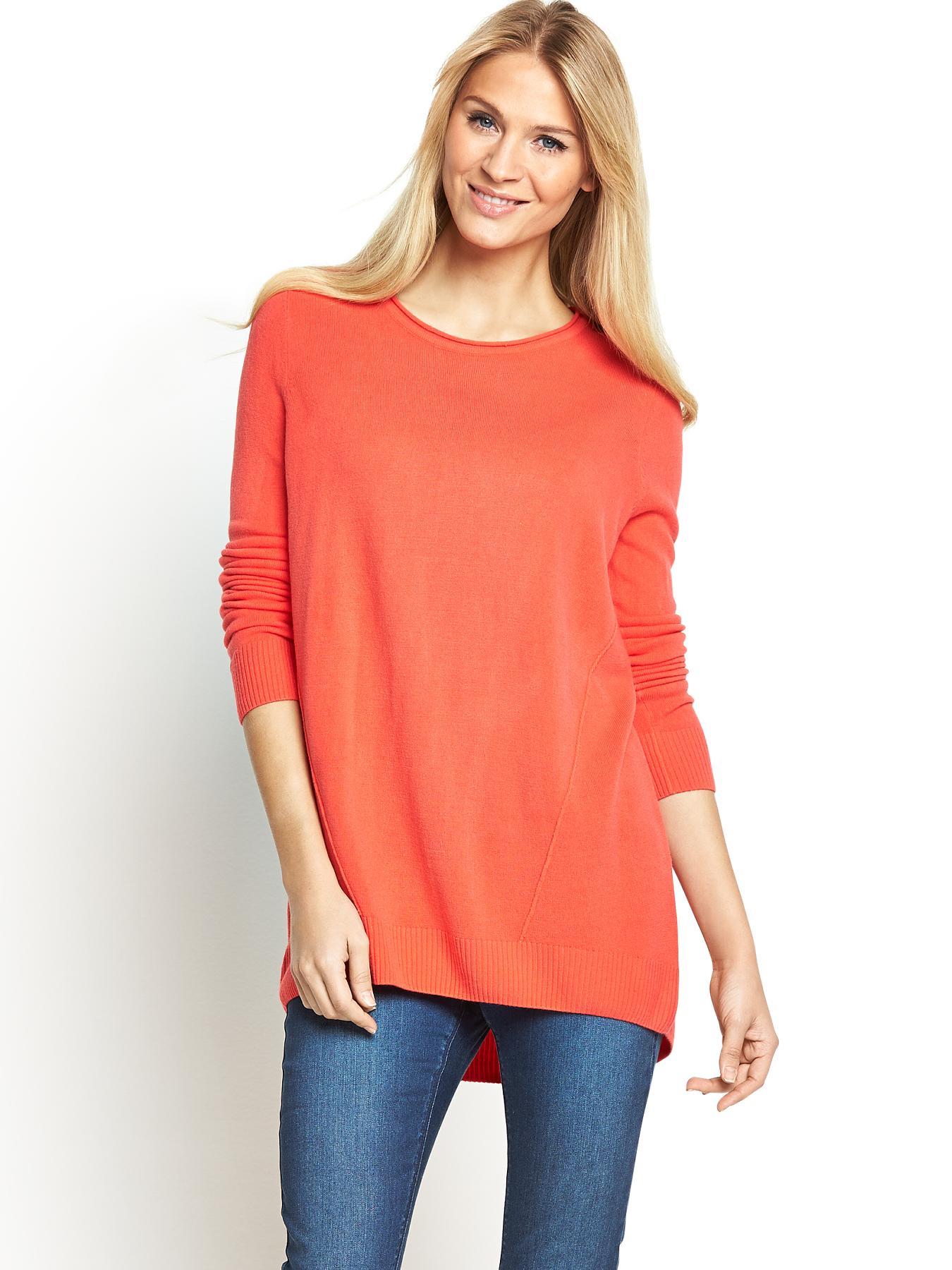Supersoft Curved Hem Tunic, Blue,Black,Red Supersoft Curved Hem Tunic, Blue,Black,Red