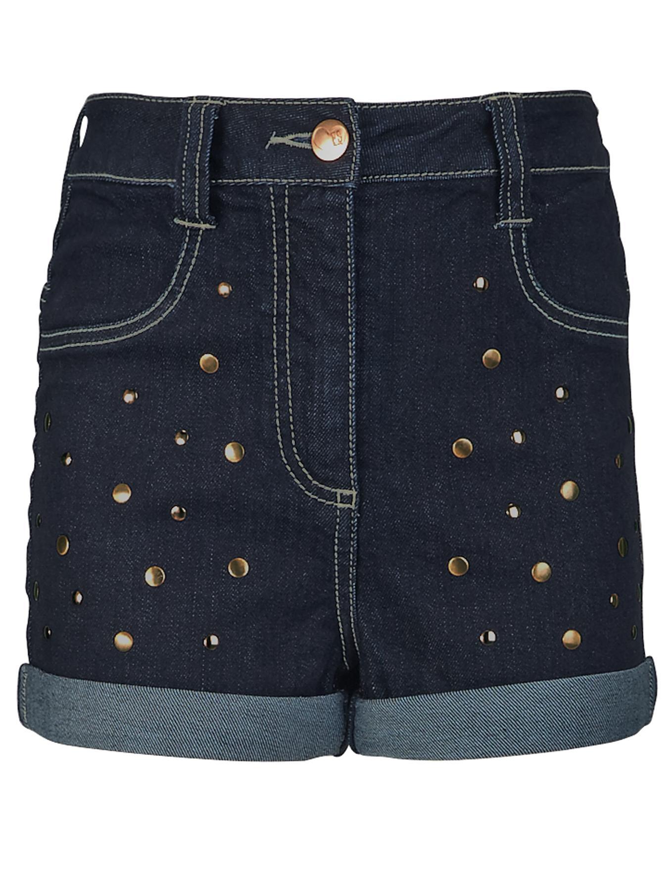 Girls High Waisted Studded Shorts Girls High Waisted Studded Shorts