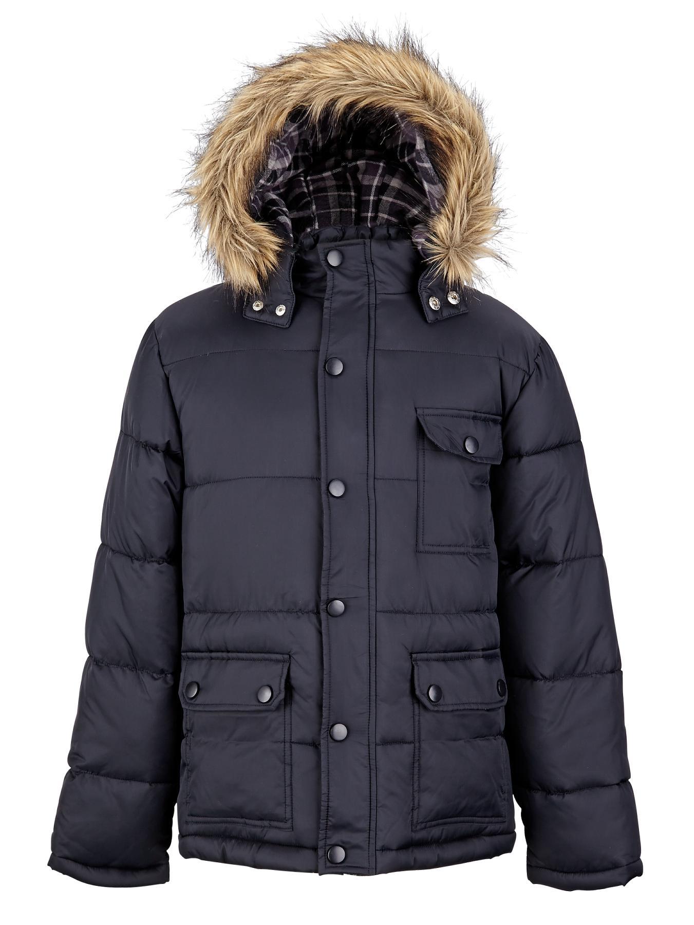 Boys Padded Parka Jacket, Khaki Boys Padded Parka Jacket, Khaki
