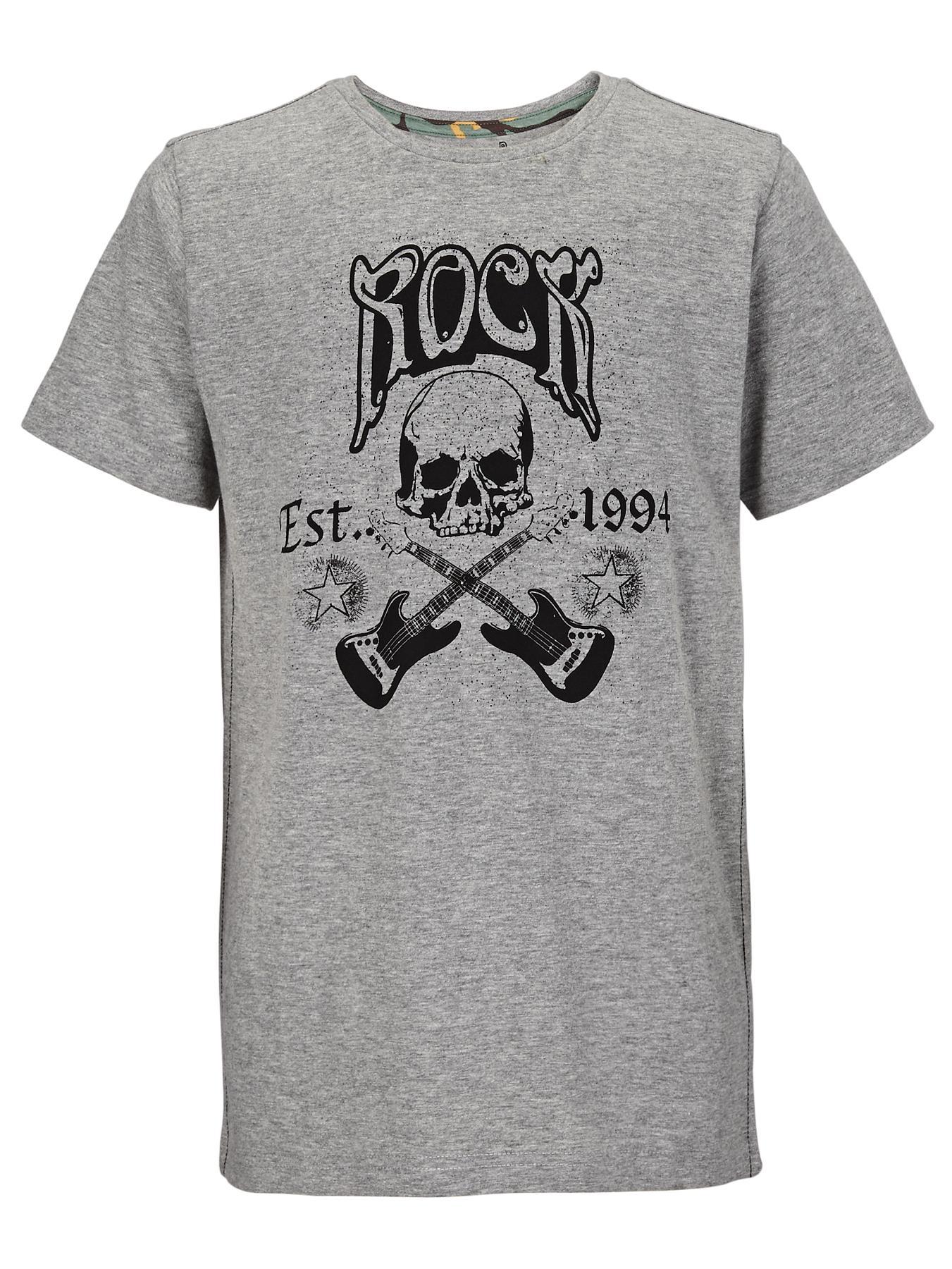 Boys Skull T-shirt, Grey Boys Skull T-shirt, Grey