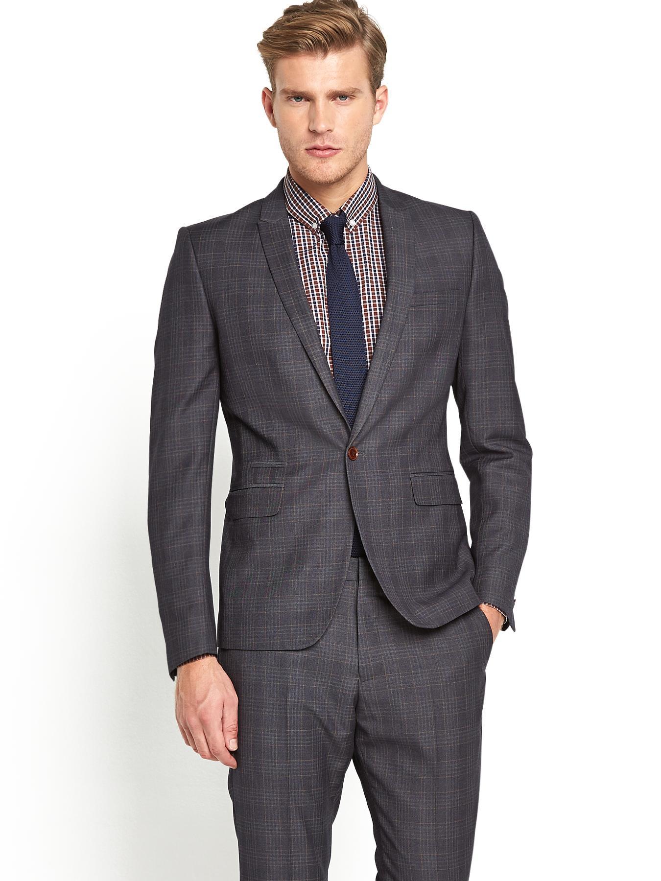 Mens Single Breasted Suit Jacket, Brown Mens Single Breasted Suit Jacket, Brown