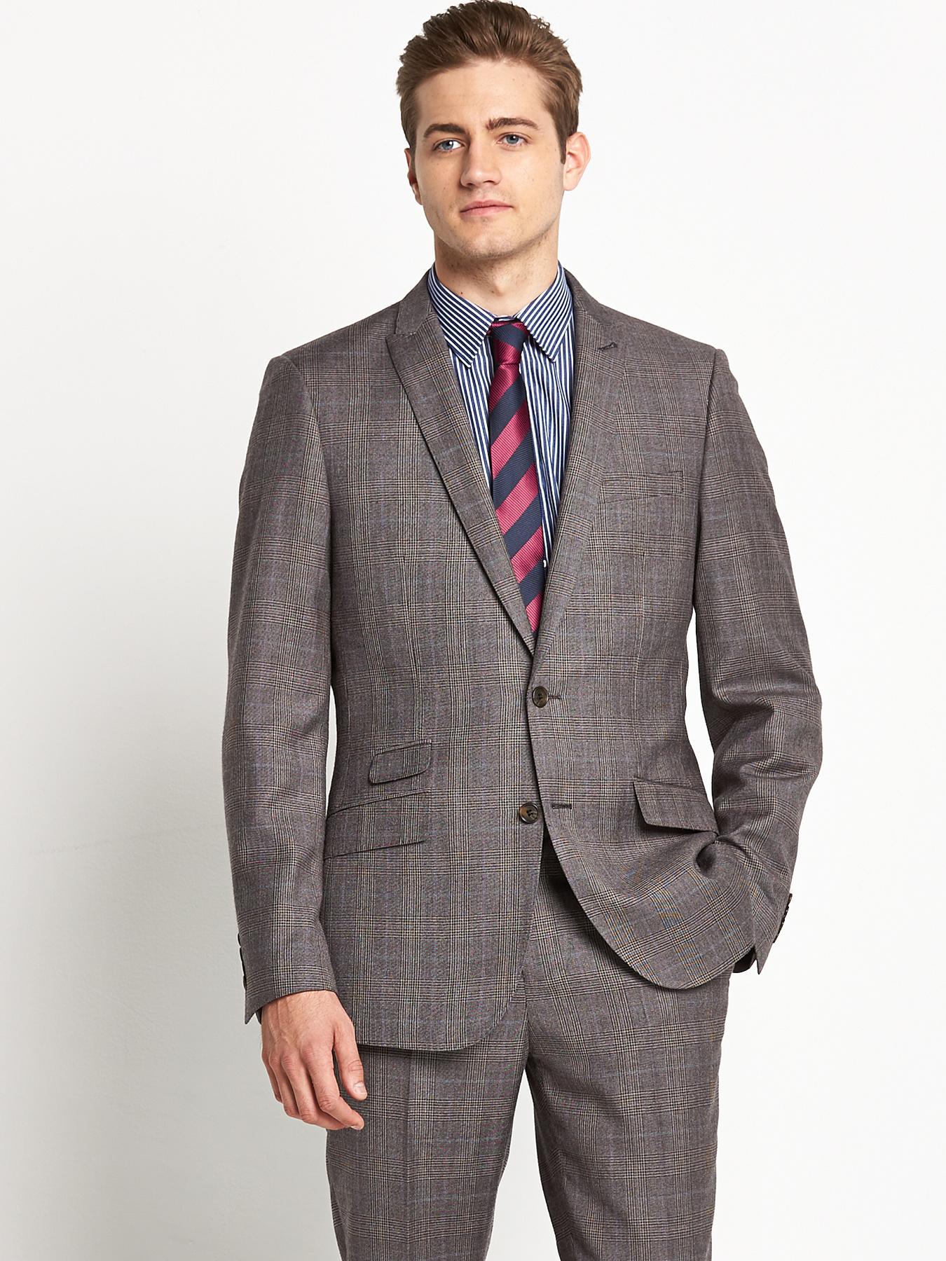 Mens Peak Lapel SB2 Jacket, Grey Mens Peak Lapel SB2 Jacket, Grey