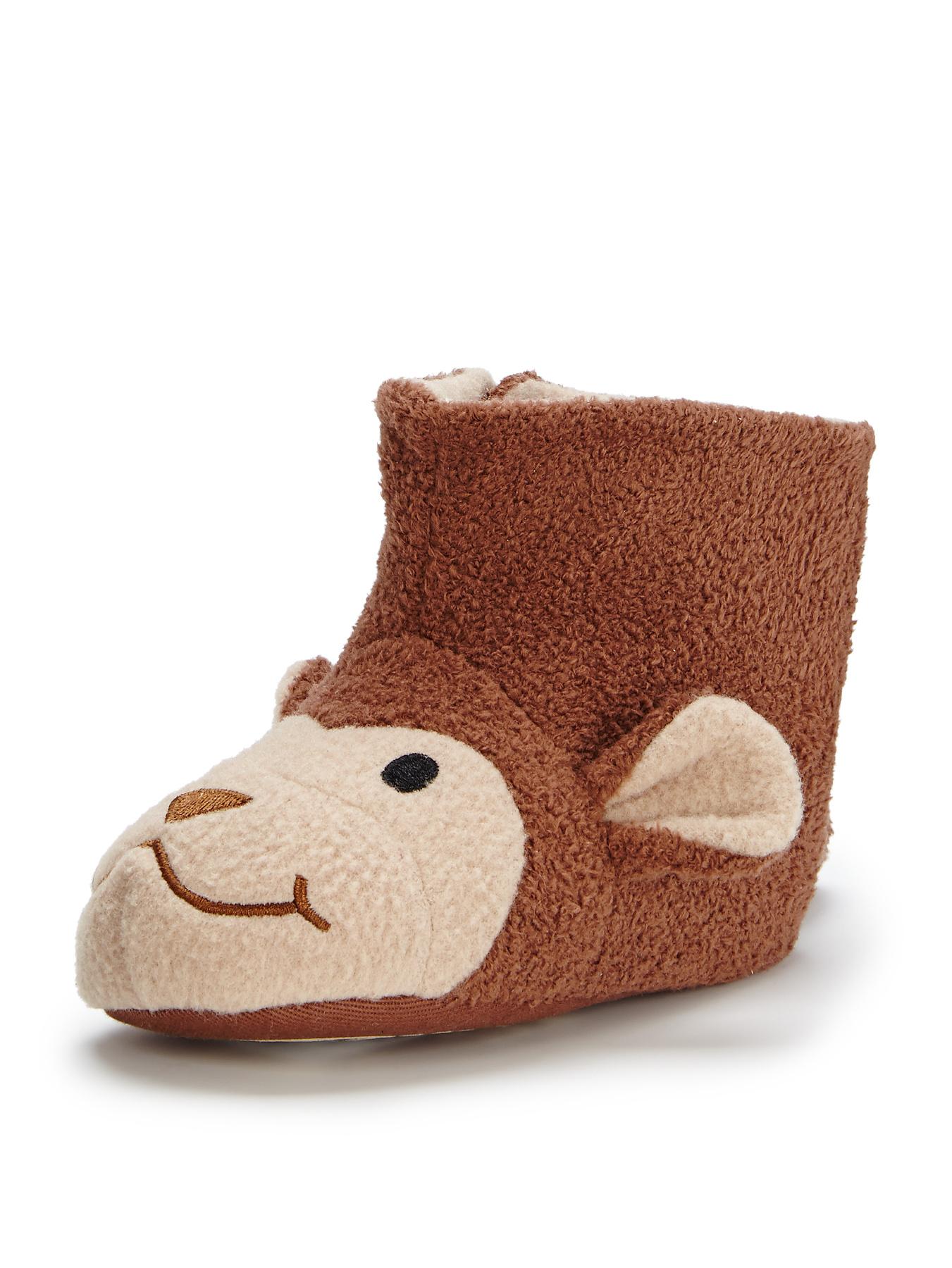 Monty Monky Slipper Pram Booties, Brown Monty Monky Slipper Pram Booties, Brown