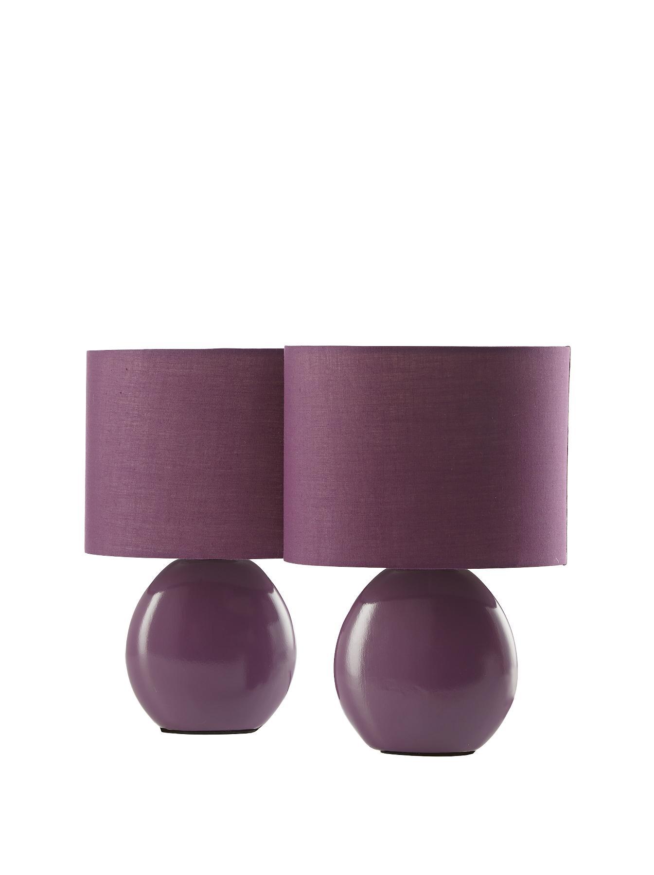 Mia Table Lamps (2 Pack), Red,Ivory,Plum,Chocolate,Black Mia Table Lamps (2 Pack), Red,Ivory,Plum,Chocolate,Black