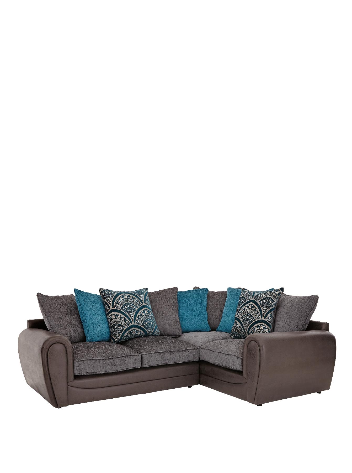 Gatsby Right-Hand Double-Arm Corner Group Sofa, Grey,Chocolate,Black Gatsby Right-Hand Double-Arm Corner Group Sofa, Grey,Chocolate,Black