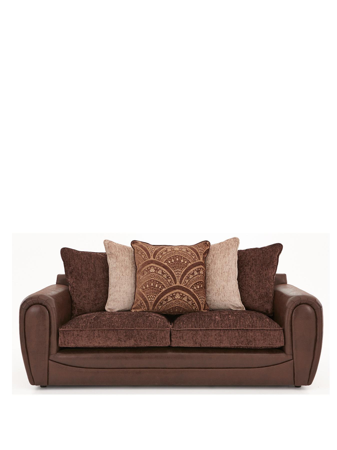 Gatsby 3-Seater Sofa, Chocolate,Grey,Black Gatsby 3-Seater Sofa, Chocolate,Grey,Black