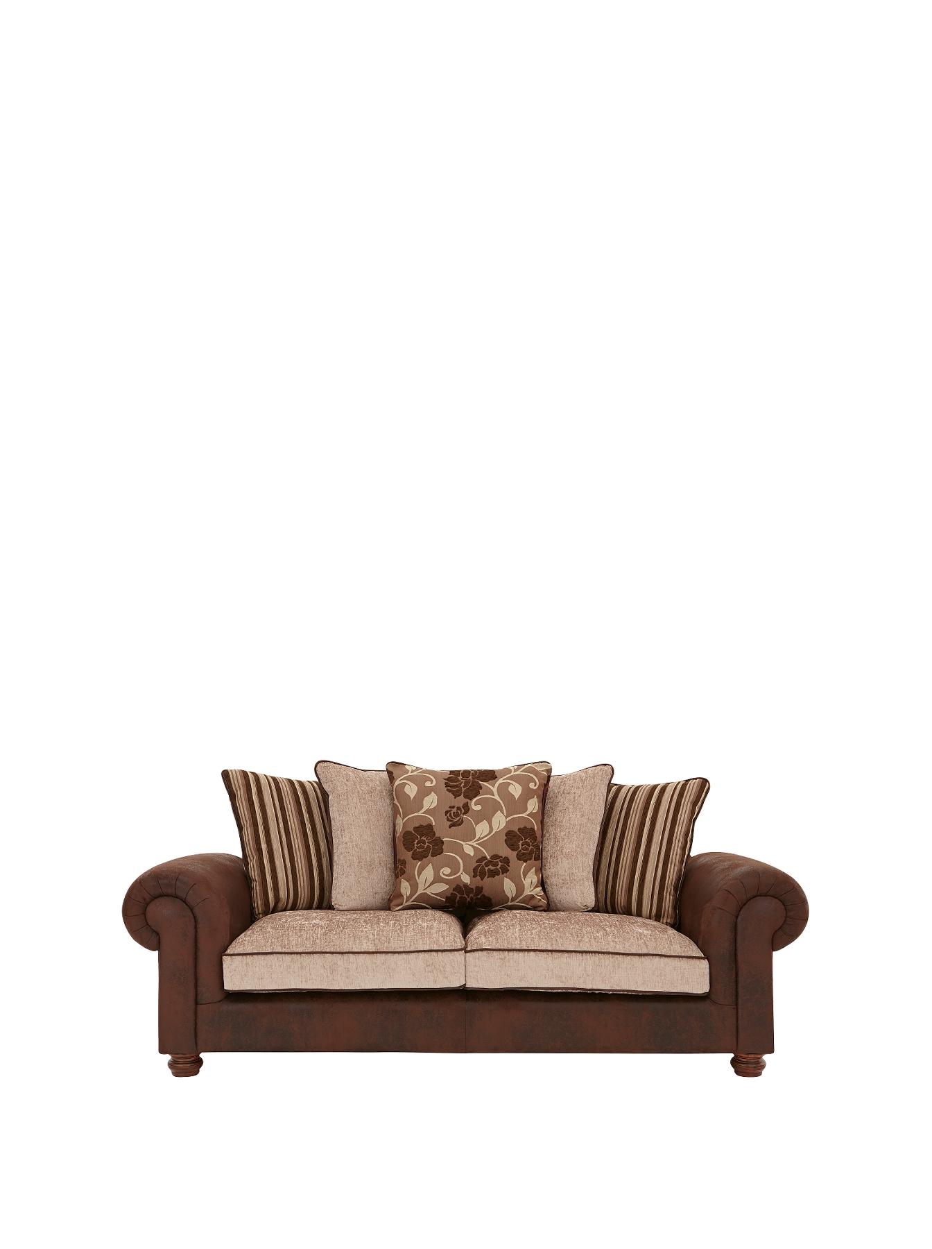 Astley 3-Seater Sofa, Chocolate,Black Astley 3-Seater Sofa, Chocolate,Black