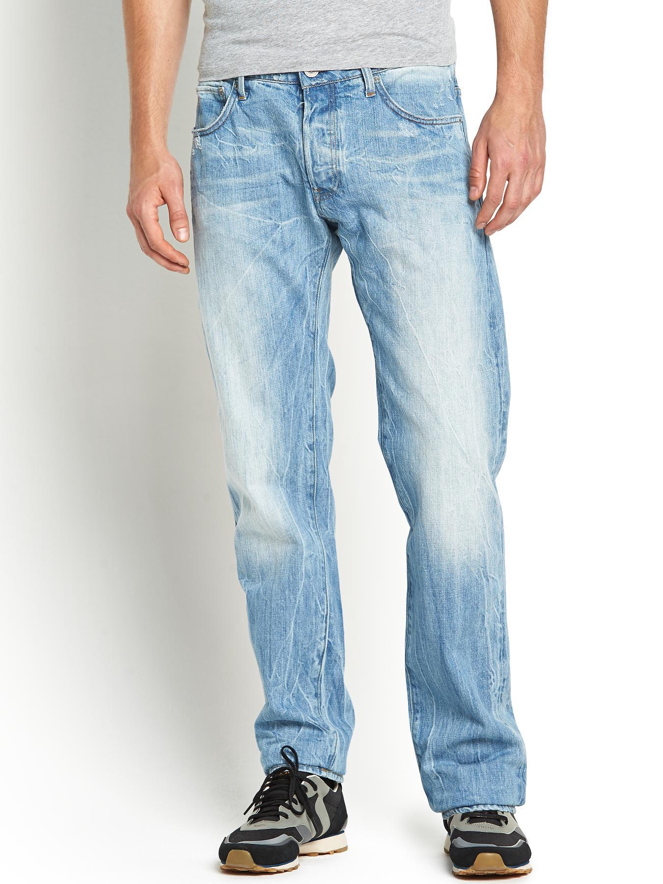3301 Mens Low Tapered Jeans - Light Aged 3301 Mens Low Tapered Jeans - Light Aged