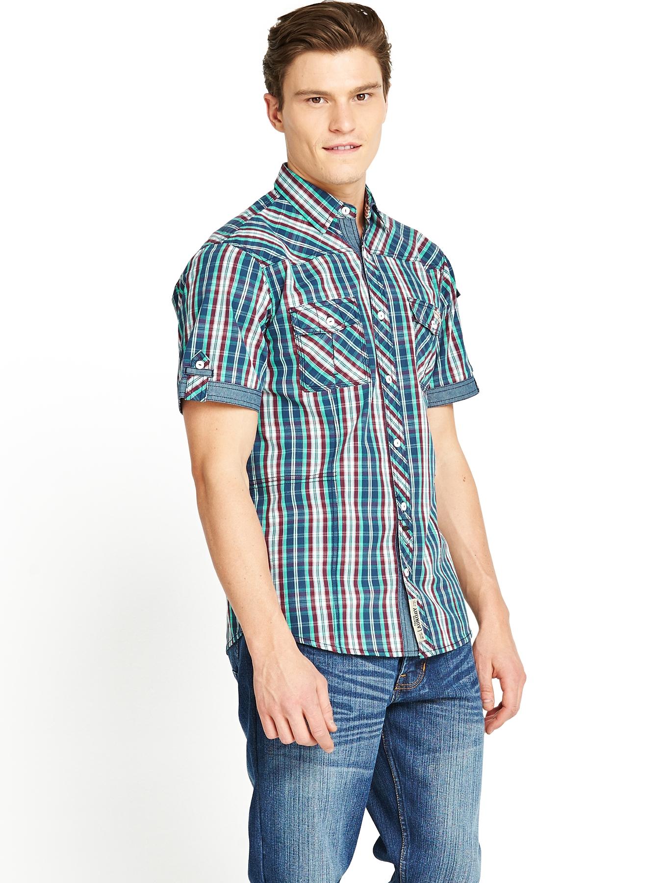 Mens Havana Check Shirt - Rumba Red, Red Mens Havana Check Shirt - Rumba Red, Red